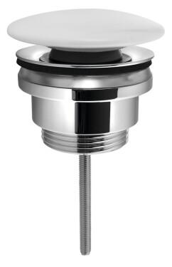 SAPHO - Umyvadlová výpust 5/4“, click-clack, velká zátka, 5-65, keramika bílá CV1110C