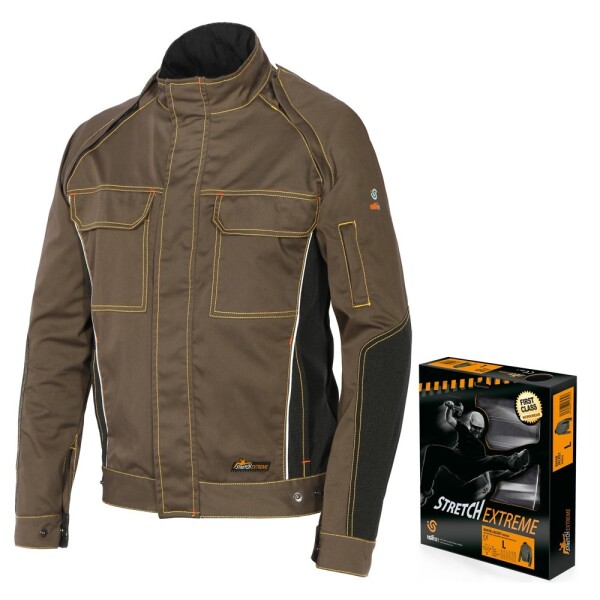 Montérková bunda STRETCH EXTREME 8845B khaki-černá S khaki-černá