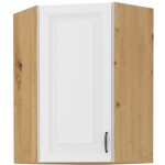 Horní rohová skříňka Stilo 60x60 GN-90 1F (45°) Barva korpusu: Dub artisan, Barva dvířek: Dust Grey