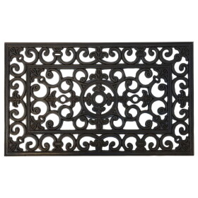 IB LAURSEN Gumová rohož 76 × 45 cm, černá barva