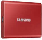 SAMSUNG T7 Externí SSD disk 1TB červená / Externí SSD / R: 1050 MBs W: 1000MBs / USB-C / 3y (MU-PC1T0R/WW)