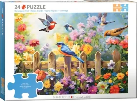EUROGRAPHICS Puzzle Connecting Pieces: Hraví zahradní ptáci