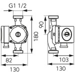 NOVASERVIS - Oběhové elektronické čerpadlo Ferro 25-40/180mm 0601W