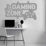 Samolepka Gaming zone Barva: šedá, Velikost: 60 x 36 cm