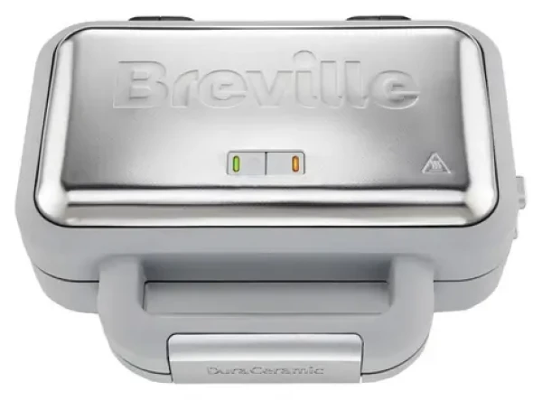 Breville VST072X stříbrná / Vaflovač / 850 W / 2 vafle / nepřilnavý keramický povrch (VST072X)