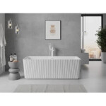 MEXEN - Nila volně stojící vana reliéf 170 x 75, bílá, bez krytky přepadu a zátky 52841708000-SS