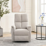 Polohovací křeslo, elektrické zabudované ovládání, béžová, látka, TV-929 CRM2