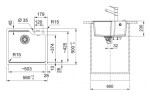 FRANKE - Urban Fragranitový dřez UBG 610-56, 56x50 cm, matná černá 114.0700.066