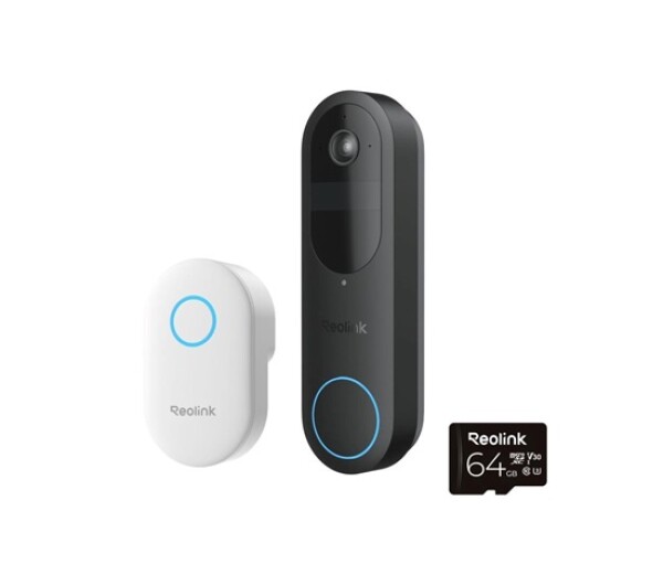 REOLINK bezpečnostní video zvonek D340B + Chime + 64GB microSD EDF_525826