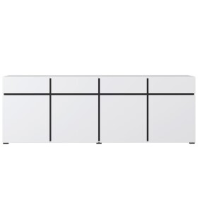 Komoda Cross 4D4S bílá/černá