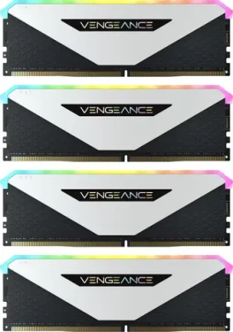 Corsair Vengeance RGB RT White 32GB (4x8GB) 3600 MHz / DDR4 / PC4-28800 / CL18-22-22-42 / 1.35V / XMP2.0 (CMN32GX4M4Z3600C18W)