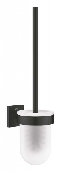 GROHE - Start Cube WC štětka nástěnná s držákem, sklo/matná černá 409772430