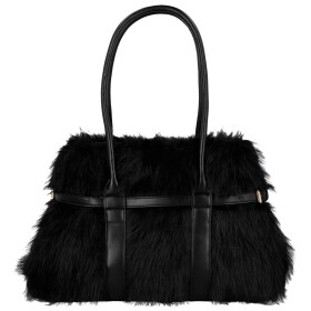 Módní dámská plyšová kabelka do ruky Pelaya, černá
