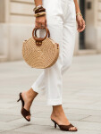 Dámské semišové žabky na nízkém podpatku mocha FashionStreet ZY1390 40