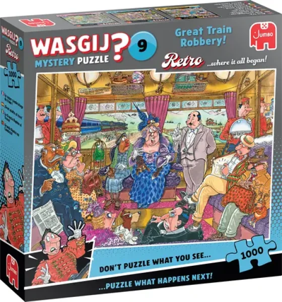 JUMBO Puzzle WASGIJ Retro Mystery 9: Velká vlaková loupež!