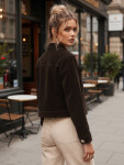 Dámská semišová bunda TY5583 Tmavě hnědá - Fashion Street tmavě hnědá S