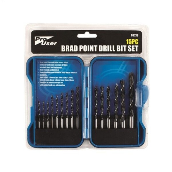 Sada vrtáků do dřeva 3-10mm , 15 ks 22386