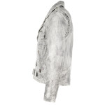 Pánská Kožená Bunda Křivák White Dragon Brixton Bílá Velikost: 8XL
