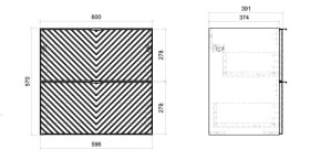 COMAD - Skříňka pod umyvadlo 60cm 2 zásuvky 5907611667057