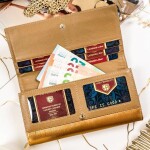 Luxusní dámská kožená peněženka Peterson Daryna, zlatá