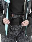 Picture Week End 10/10 TURQUOISE BLACK zimní bunda dámská XS