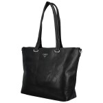 Stylová dámská koženková kabelka na rameno Mileta, černá