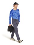 Pánské merino tričko s dlouhým rukávem ICEBREAKER Mens 200 Oasis LS Crewe Cloud Dye, Baja/Brilliant/Cd velikost: L