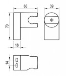 RAVAK - Chrome Držák sprchy, kartáčovaný grafit X07P698