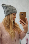 Fleecová čepice Sylwia K244 tmavě šedá UNI