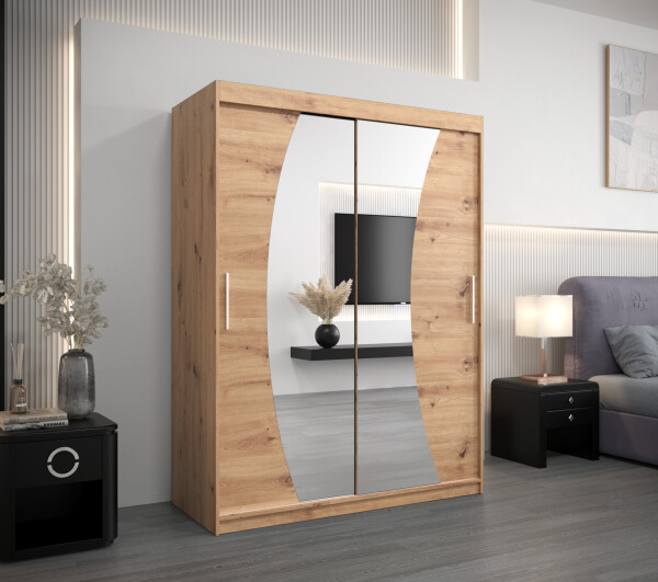 Šatní skříň Abi W0 Barva korpusu: Dub artisan, Rozměry: 150 cm, Dveře: Dub artisan