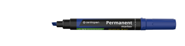 Značkovač Centropen 8516 nevysychavý permanentní, klínový hrot - modrý