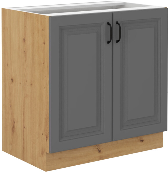 Spodní skříňka Stilo 80 D 2F BB Barva korpusu: Dub artisan, Barva dvířek: Dust Grey