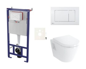 Cenově zvýhodněný závěsný WC set SAT do lehkých stěn / předstěnová montáž + WC VitrA Integra SIKOSSINTSC20K SIKOSSINTSC20K