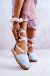 Dámské vázané espadrilky Big Star JJ274863 Modré 39