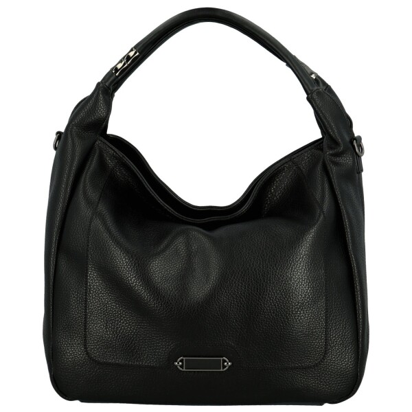 Trendy dámská koženková kabelka na rameno Poppy, černá