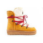 D.Franklin sněhule dámské zimní módní kožešina zateplené hořčice dámské 39