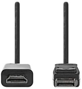 Nedis DisplayPort-HDMI kabel černý / Kabel DisplayPort-HDMI / 2 m / Bulk (CCGL37100BK20)