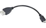 Lanberg Micro-USB na USB-A OTG černá / Redukce USB / USB 2.0 / 0,15 m (OEM-0006)