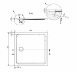 CERSANIT - Sprchová vanička TAKO 90x4, čtverec CW S204-010