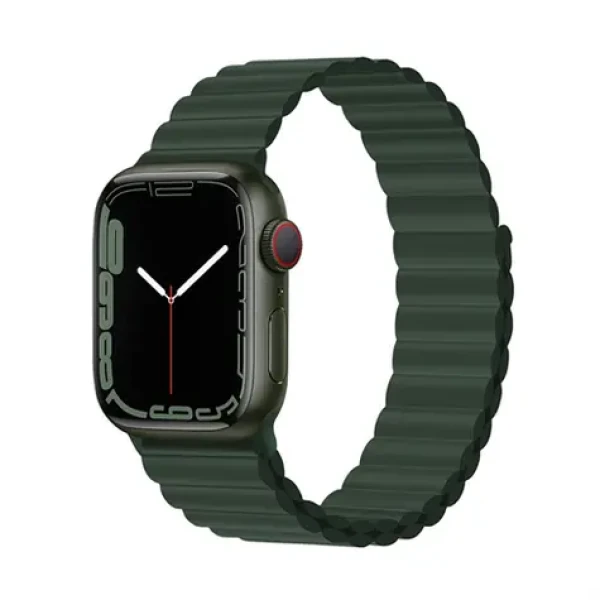 Devia Deluxe Sport 3 40/41/42 mm Sequoia / Řemínek pro Apple Watch / Silikonový / Magnetické zapínání (6938595364785)