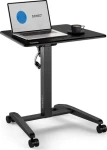 SENSE7 Mobilní nastavitelný psací stůl s kolečky černá / 70 x 52cm / nosnost 8kg (5902659845085)