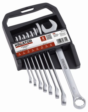 KREATOR KRT500007 - Sada klíčů očko/otevřený 8-19mm 8ks