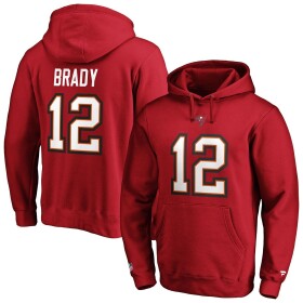 Fanatics Pánská mikina Tampa Bay Buccaneers NFL Tom Brady #12 Player Hoodie Velikost: M