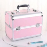 Aptel Kosmetický kufřík 35x25x31cm stříbrno-růžový CA34C