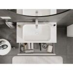 MEXEN/S - Orio koupelnová skříňka pod umyvadlo 90 cm s deskou, 1 šuplík, bílá mat 91A10-09023-1-BFC01