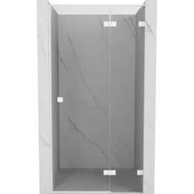 MEXEN/S - Lunar L sprchové dveře křídlové pravé 95, transparent, bílá 834L-095-000-20-00-P