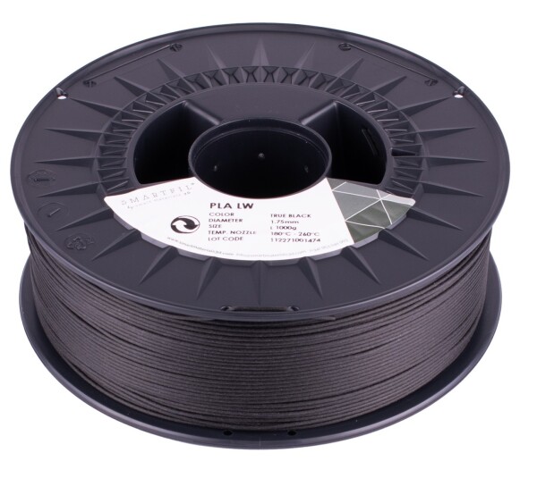 PLA LW filament černý 1,75 mm Smartfil 1 kg