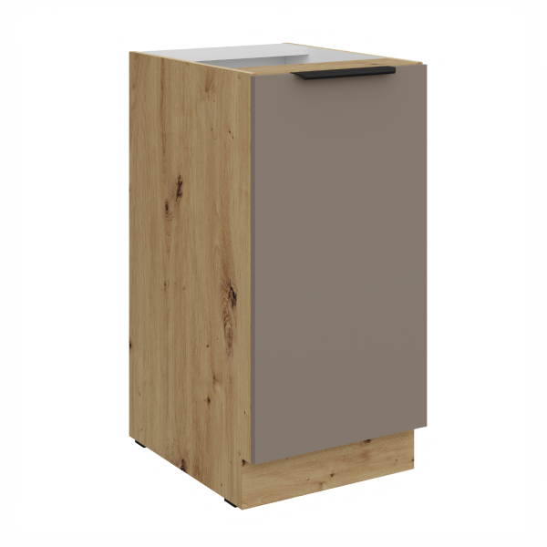 Spodní skříňka Aria 40 D 1F BB Barva korpusu: Dub artisan, Barva dvířek: TA - Sandgrau AFM