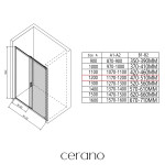 CERANO - Sprchový kout Varone LINE L/P - 6 mm - chrom, transparentní sklo - 120x80x195 - posuvný CER-DY505-90108