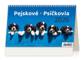 Kalendář stolní 2026 - Pejskové/Psíčkovia